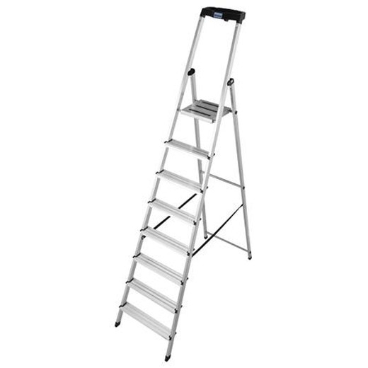 Jednostranný schodík, 8 priečok, hliníkový, KRAUSE "Safety"