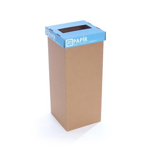 Odpadkový kôš na triedený odpad, recyklovaný, HU popis, 50 l, RECOBIN "Office", modrá