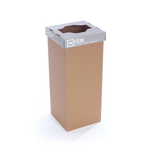 Odpadkový kôš na triedený odpad, recyklovaný, HU popis, 50 l, RECOBIN "Office", sivá