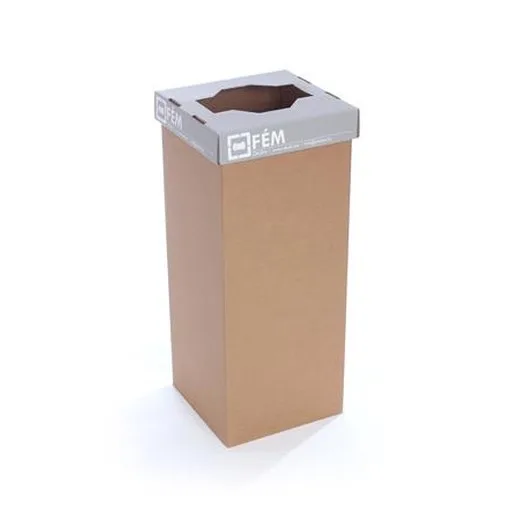 Odpadkový kôš na triedený odpad, recyklovaný, HU popis, 50 l, RECOBIN "Office", sivá