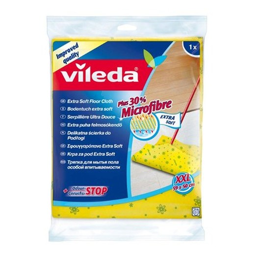 Utierka na podlahu, 30 % mikrovlákna, XXL veľkosť, VILEDA, žltá farba