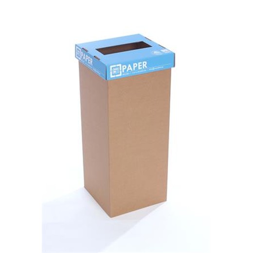 Odpadkový kôš na triedený odpad, recyklovaný, anglický popis, 50 l, RECOBIN "Office", modrá