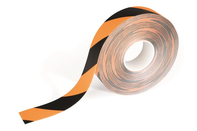Označovacia páska, 50 mm x 15 m, 0,5 mm, DURABLE, "DURALINE", čierna/žltá