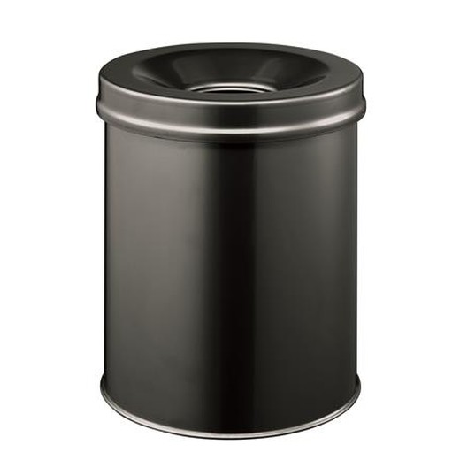 Odpadkový kôš, ohňovzdorný, kovový, okrúhly, DURABLE "Safe", čierna
