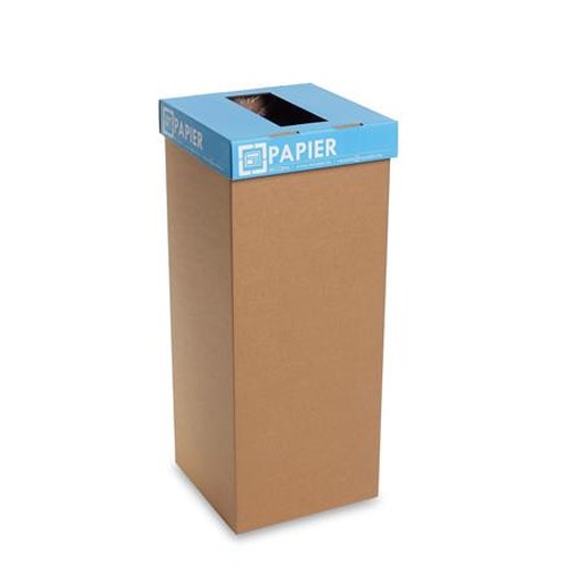 Odpadkový kôš na triedený odpad, recyklovaný, SK popis, 50 l, RECOBIN "Office", modrá