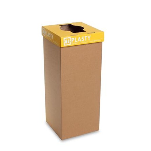 Odpadkový kôš na triedený odpad, recyklovaný, SK popis, 50 l, RECOBIN "Office", žltá