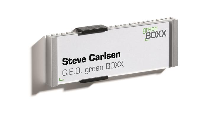 Informačná tabuľka, 149x52,5 mm, DURABLE "INFO SIGN", strieborná
