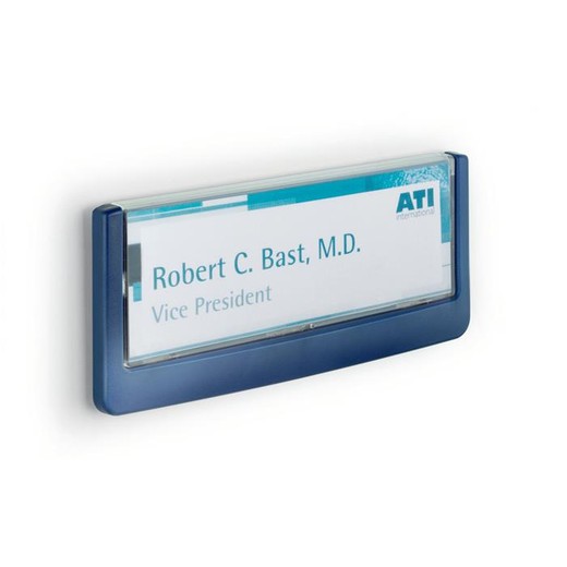 Informačná tabuľka, 149x52,5 mm, DURABLE "CLICK SIGN", modrá