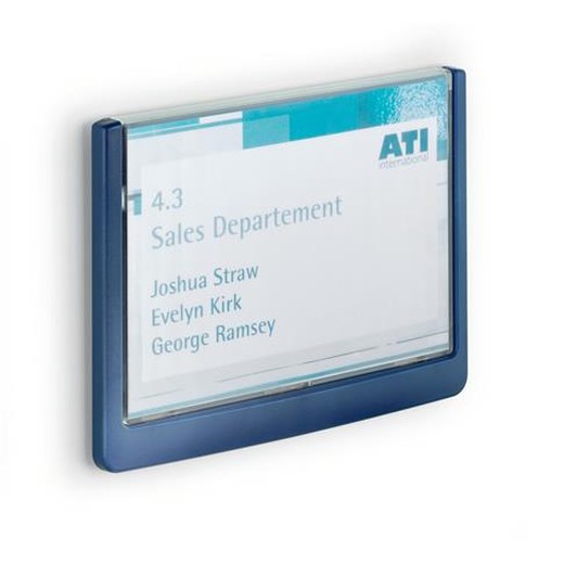 Informačná tabuľka, 149x105,5 mm, DURABLE "CLICK SIGN", modrá