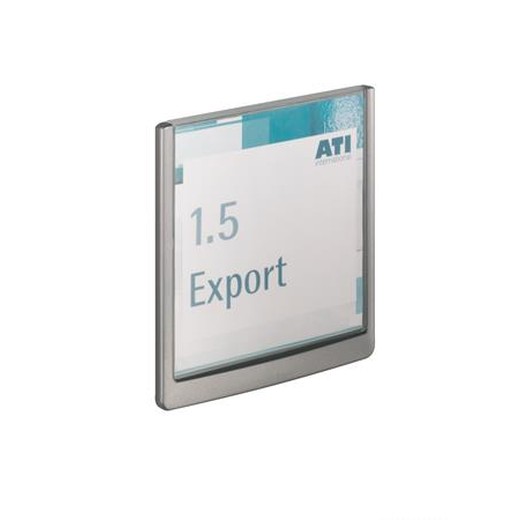 Informačná tabuľka, 149x148,5 mm, DURABLE "CLICK SIGN", sivá