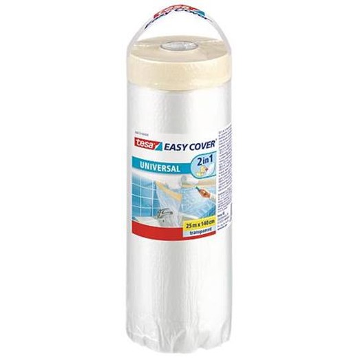 Zakrývacia fólia s maskovacou páskou, 1,4 x 25 m, TESA "Easy Cover Universal"