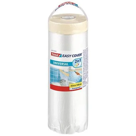 Zakrývacia fólia s maskovacou páskou, 1,4 x 25 m, TESA "Easy Cover Universal"