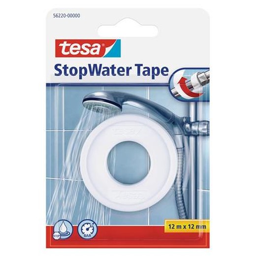 Páska neprepúšťajúca vodu, inštalatérska, 2 mm x 12 m, TESA, "StopWater Tape", biela