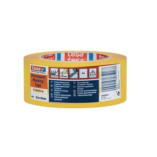Vyznačovacia páska, 50 mm x 33 m, TESA "Professional Premium", žltá