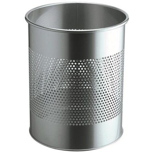 Odpadkový kôš, kovový, 15 l, DURABLE, strieborná
