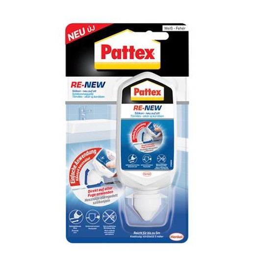 Obnovovač silikónu, 80 ml, HENKEL "Pattex Re-New", biely