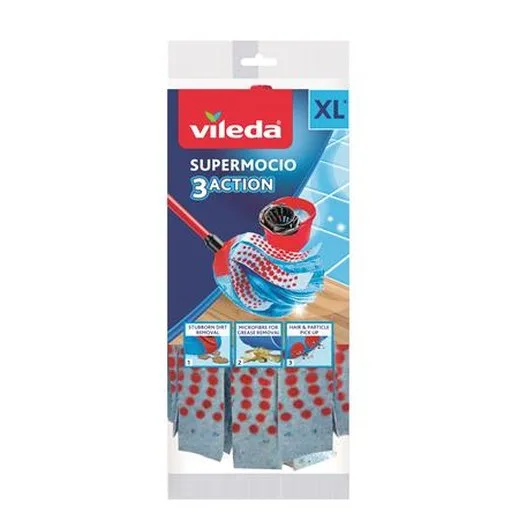 Mop, mikrovlákno, VILEDA  "Supermocio  3Action", modrý