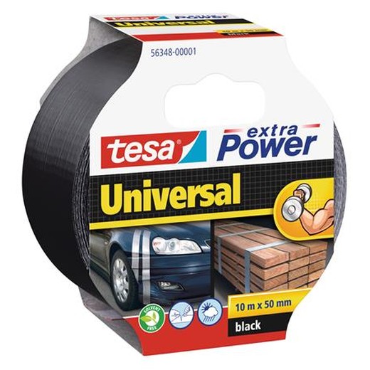 Textilná páska, 50 mm x 10 m, TESA "extra Power", čierna