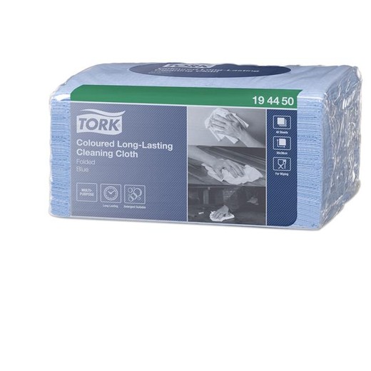 Čistiaca utierka, 1-vrstvová, W8 systém, TORK, modrá