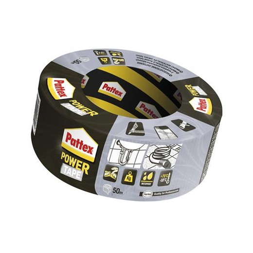 Lepiaca páska, 50 mm x 50 m, HENKEL "Pattex Power Tape", strieborná