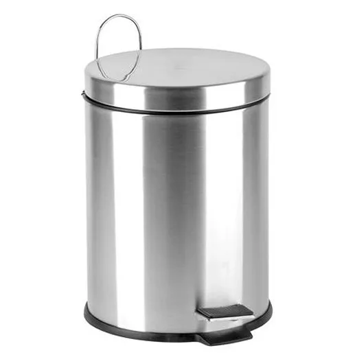 Odpadkový kôš, s pedálom, nerezová oceľ, odnímateľná plastová nádoba, 3 l
