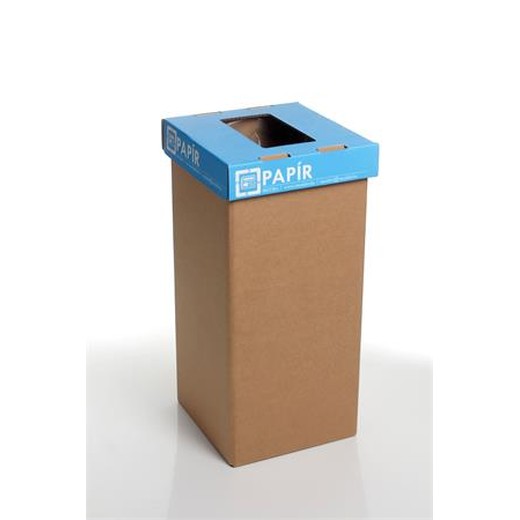Odpadkový kôš na triedený odpad, recyklovaný, HU popis, 20 l, RECOBIN "Mini", modrá