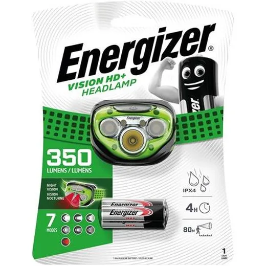 Lampa na hlavu, 3 LED, 3xAAA, ENERGIZER "Headlight Vision HD Plus"