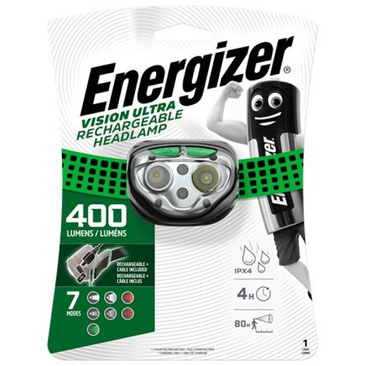 Lampa na hlavu, 4 LED, vstavaná batéria, ENERGIZER "Vision Ultra"
