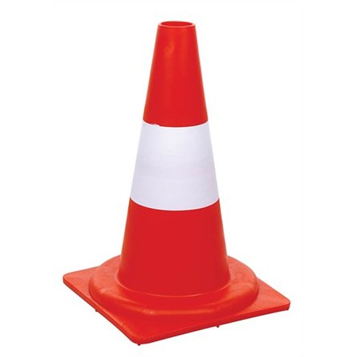Výstražný kužeľ, červený-biely, výška: 30 cm