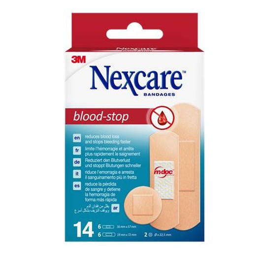 Náplaste na zastavenie krvácania "Nexcare Blood-Stop", 14 ks/bal