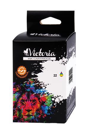 C9352AE atramentová náplň pre DeskJet 3920, 3940, D2300 tlačiarne, VICTORIA TECHNOLOGY 22xl, farebná, 12ml
