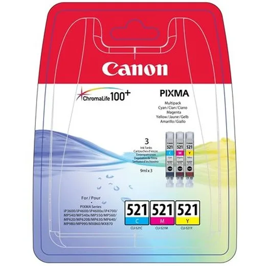 Multipack "Pixma iP3600/4600/MP540", farebný, 3*9ml