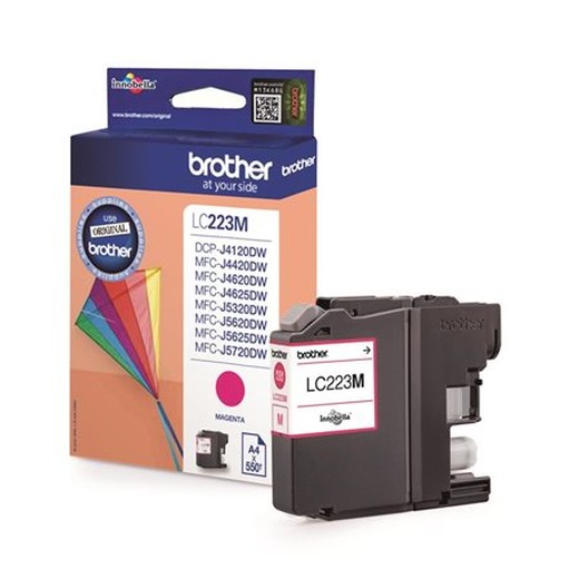 LC223M náplň do tlačiarní MFC-J4420DW, MFC-J4620DW, BROTHER, červená, 550 str.