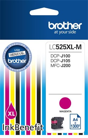 LC525XLM Náplň k tlačiarni DCP-J100, J105, BROTHER červená, 1300 strán