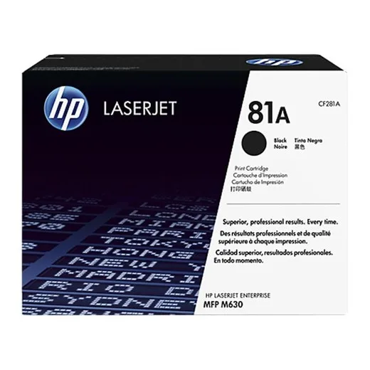 CF281A Laserový toner k tlačiarňam LaserJet Enterprise M604n, MFP M630f, HP 81, čierny, 10,5k