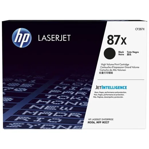 CF287X toner k tlačiarňam LaserJet M506, M527, HP 87X čierna, 18k