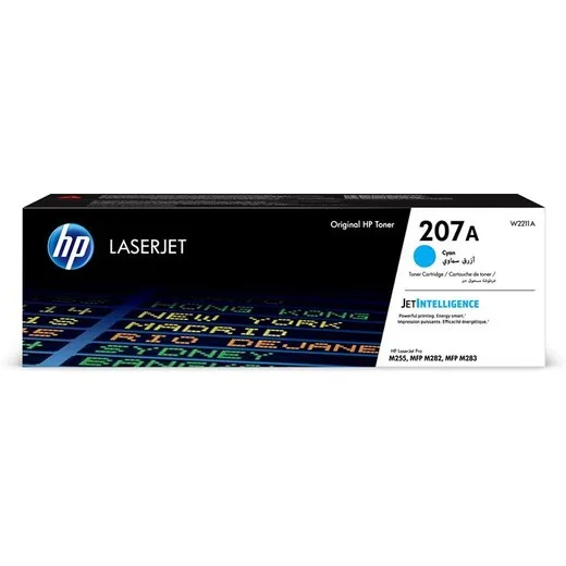 W2211A Laserový toner pre Color LaserJet Pro M182N, M183FW tlačiarne, HP 207A, cyan, 1,25k
