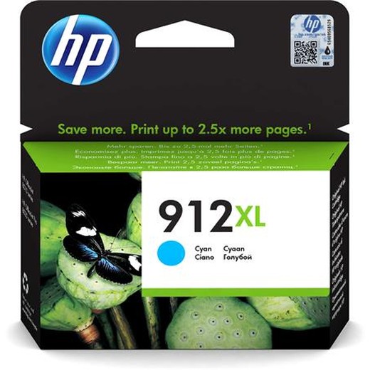 3YL81AE náplň do Officejet 8023 All-in-One tlačiarní, HP 912XL, cyan, 825 strán