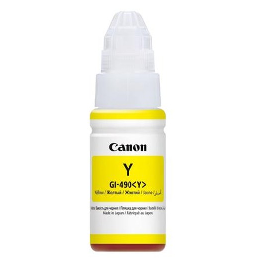 GI490 náplň do tlačiarní Pixma MFP G2411, G3411, G4411, CANON, žltá, 70 ml