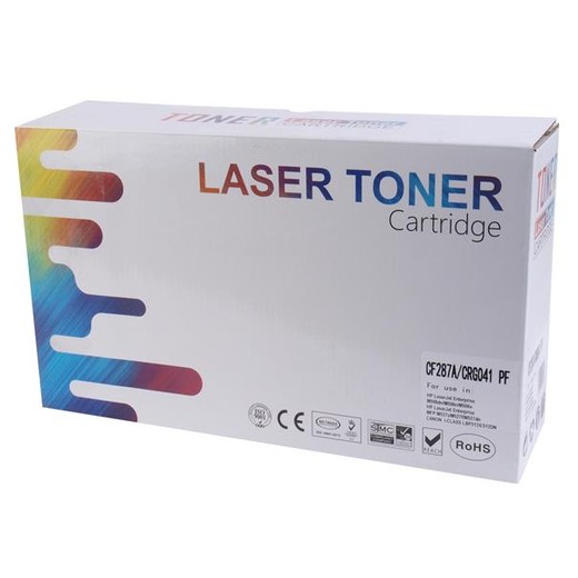 CF287A/CRG-041 Laserový toner, univerzálny, TENDER, čierna, 9k
