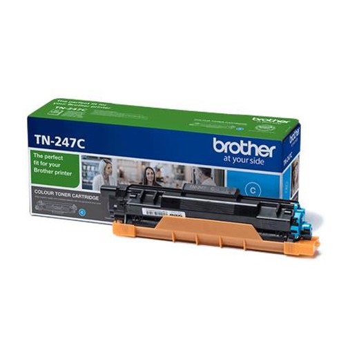 TN247C Laserový toner k tlačiarňam HL-L3210, HL-L3270, DCP-L3510, MFC-L3730, BROTHER, modrý, 2,3k