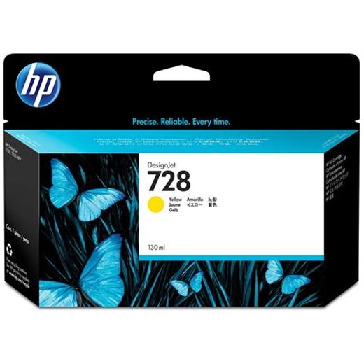 F9J65A náplň pre DesignJet T730, T830 tlačiarne, HP 728, žltá, 130 ml
