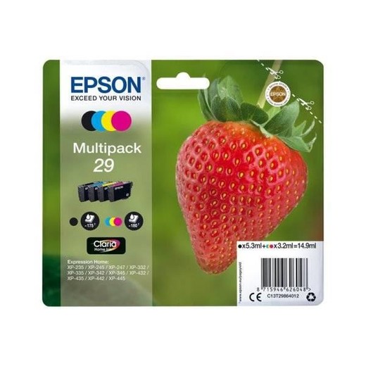 T29864012 Atramentová náplň k tlačiarni multipack XP245, EPSON, b+c+m+y, 14,9ml