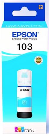 T00S24A náplň do tlačiarní EcoTank L3110, L3150, L1110, EPSON 103, modrá, 65 ml