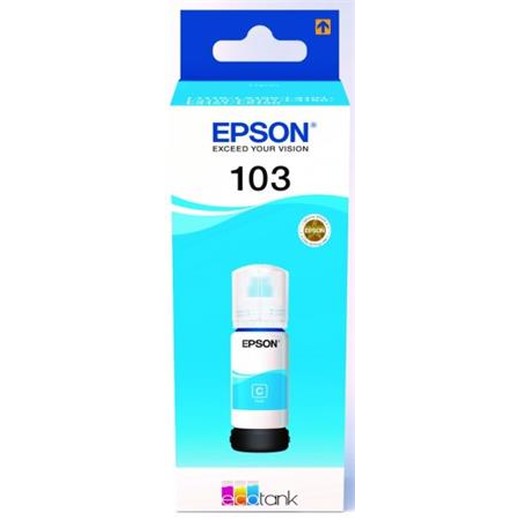 T00S24A náplň do tlačiarní EcoTank L3110, L3150, L1110, EPSON 103, modrá, 65 ml
