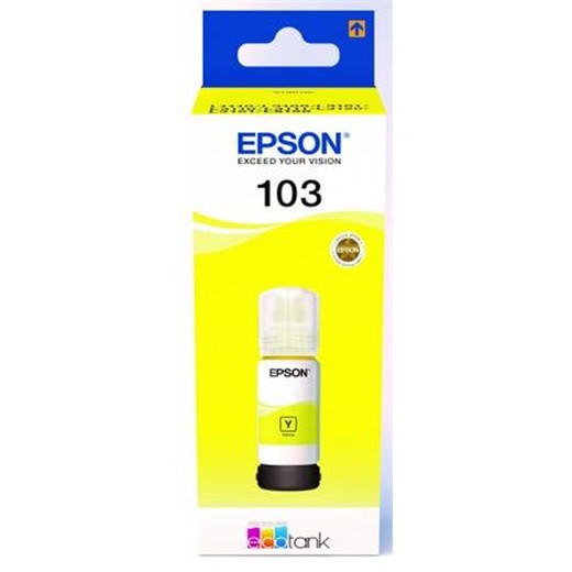 T00S44A náplň do tlačiarní EcoTank L3110, L3150, L1110, EPSON 103, žltá, 65 ml