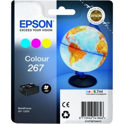 T2670 toner k tlačiarni WorkForce WF-100W, EPSON, farebný, 6,7ml