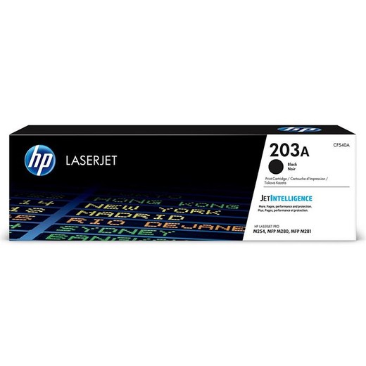 CF540A Toner k tlačiarňam HP ColorLaserJet Pro MFP M280nw, MFP M281fdn, MFP M281fdw, HP 203A čierny 1,4k