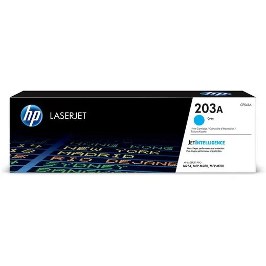 CF541A Toner k talčiarňam HP ColorLaserJet Pro MFP M280nw, MFP M281fdn, MFP M281fdw, HP 203A cyan 1,3k