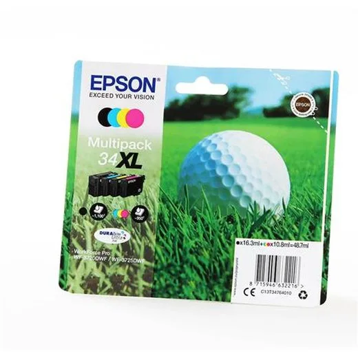 T34764010 toner multipack k tlačiarňam Workforce 3720DWF, 3725DWF, EPSON b+c+m+y, 48,7ml